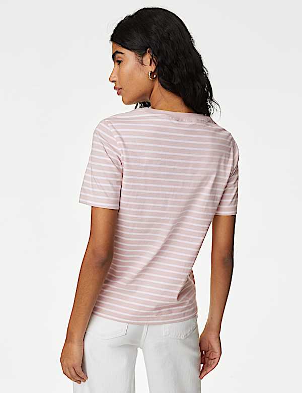 Pure Cotton Striped Everyday Fit T-Shirt