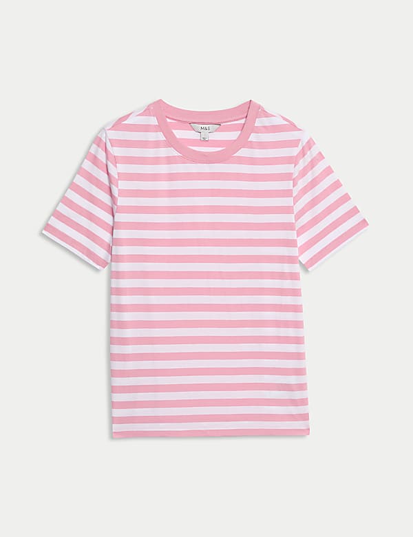 Pure Cotton Striped Everyday Fit T-Shirt - GR