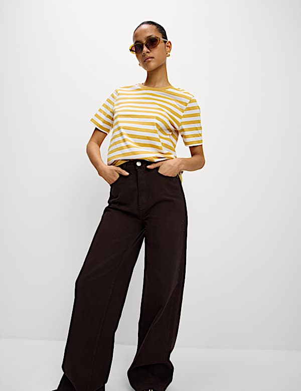 Pure Cotton Striped Everyday Fit T-Shirt