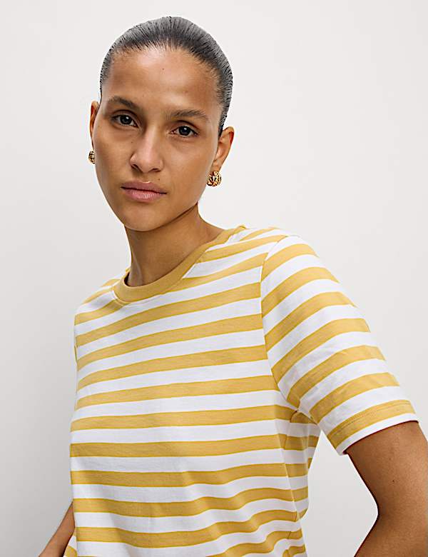 Pure Cotton Striped Everyday Fit T-Shirt