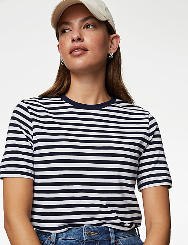 Pure Cotton Striped Everyday Fit T-Shirt