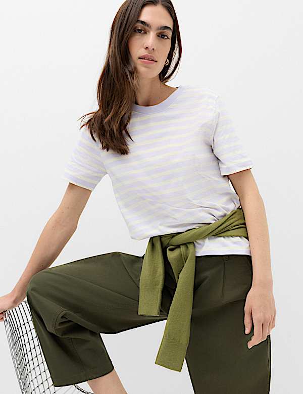 Pure Cotton Striped Everyday Fit T-Shirt
