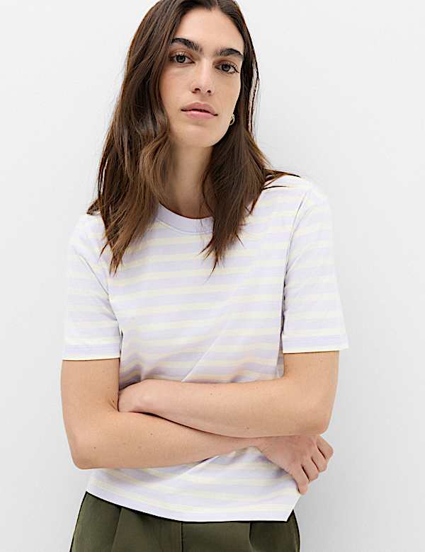 Pure Cotton Striped Everyday Fit T-Shirt