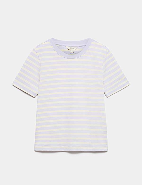 Pure Cotton Striped Everyday Fit T-Shirt - US
