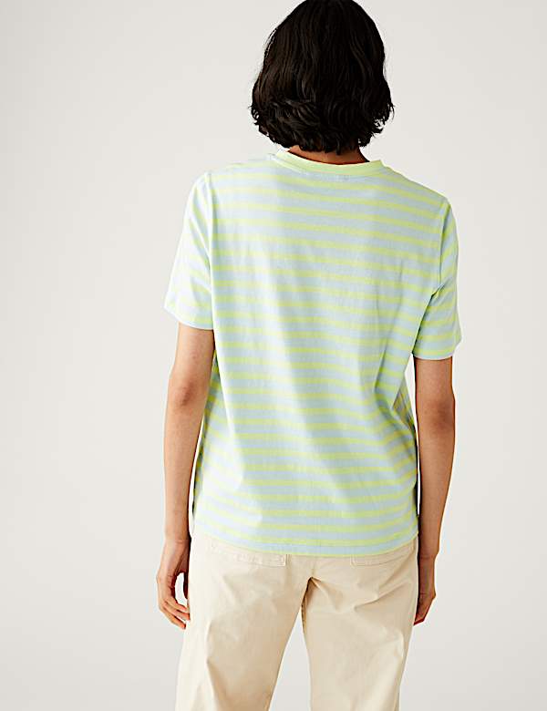 Pure Cotton Striped Everyday Fit T-Shirt