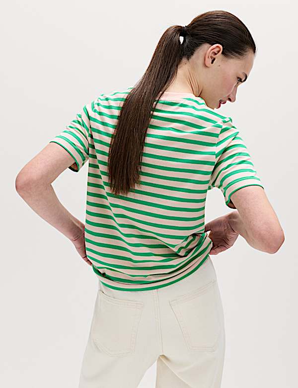 Pure Cotton Striped Everyday Fit T-Shirt