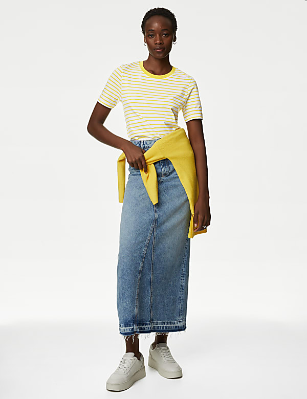 Pure Cotton Striped Everyday Fit T-Shirt