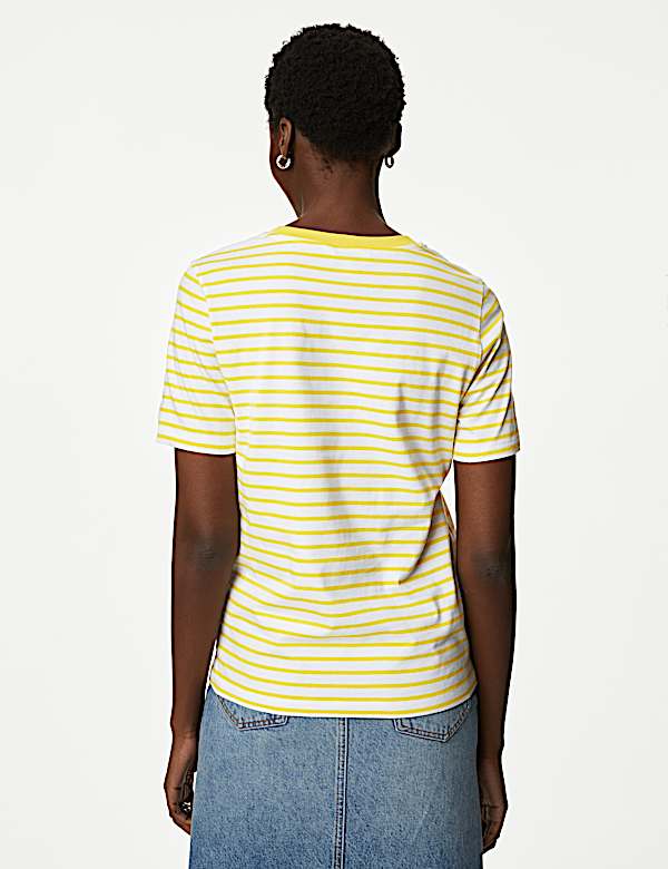Pure Cotton Striped Everyday Fit T-Shirt