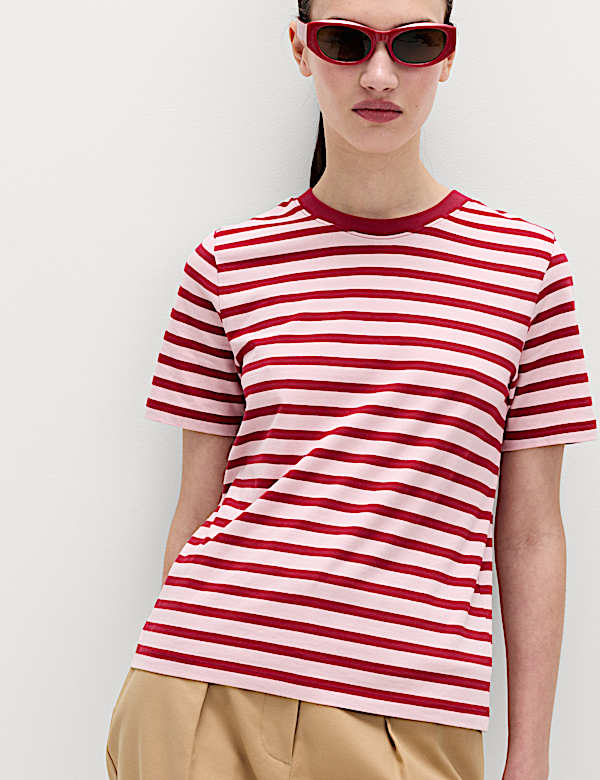 Pure Cotton Striped Everyday Fit T-Shirt