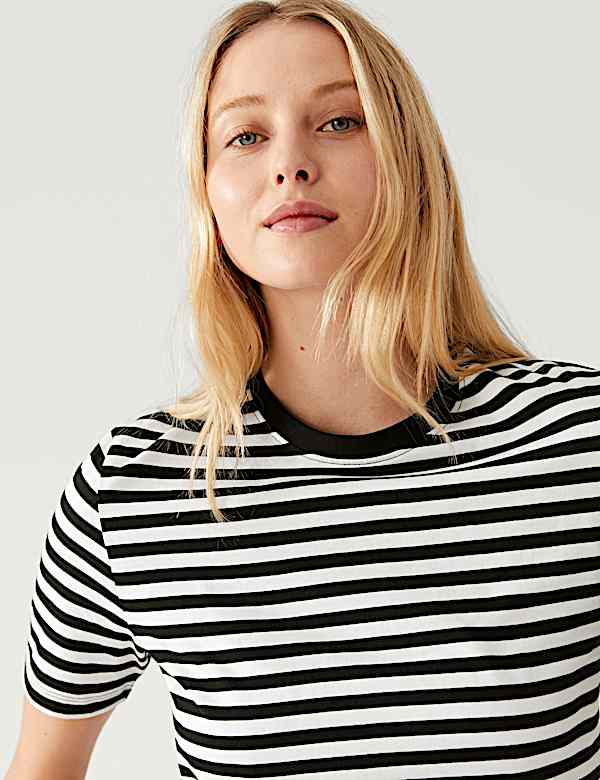 Pure Cotton Striped Everyday Fit T-Shirt