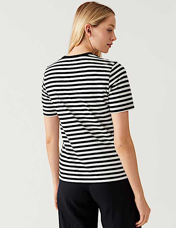 Pure Cotton Striped Everyday Fit T-Shirt