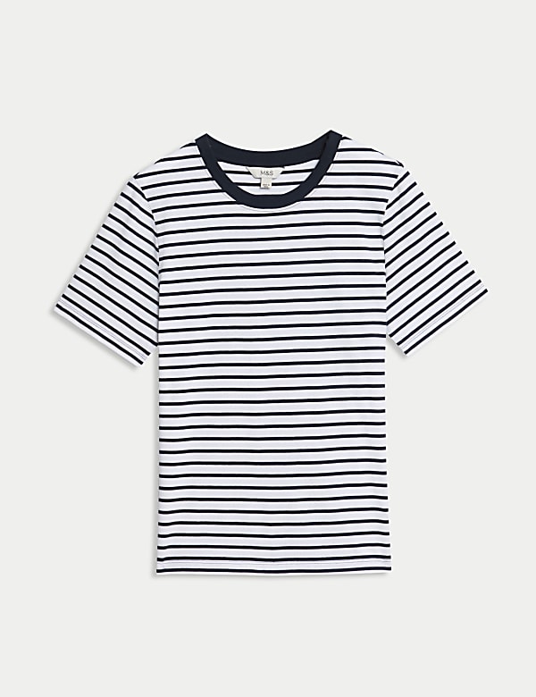 Pure Cotton Striped Everyday Fit T-Shirt - AT