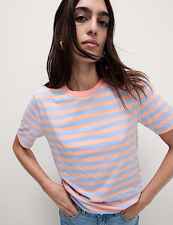 Pure Cotton Striped Everyday Fit T-Shirt