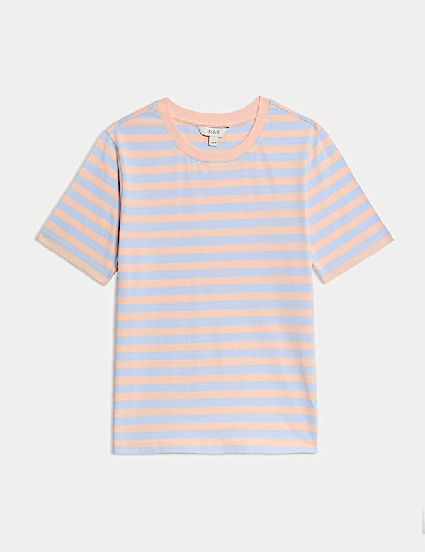 Pure Cotton Striped Everyday Fit T-Shirt - US