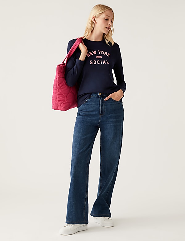Pure Cotton Slogan Everyday Fit Top