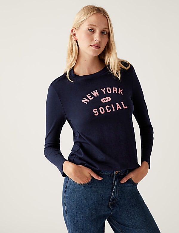 Pure Cotton Slogan Everyday Fit Top