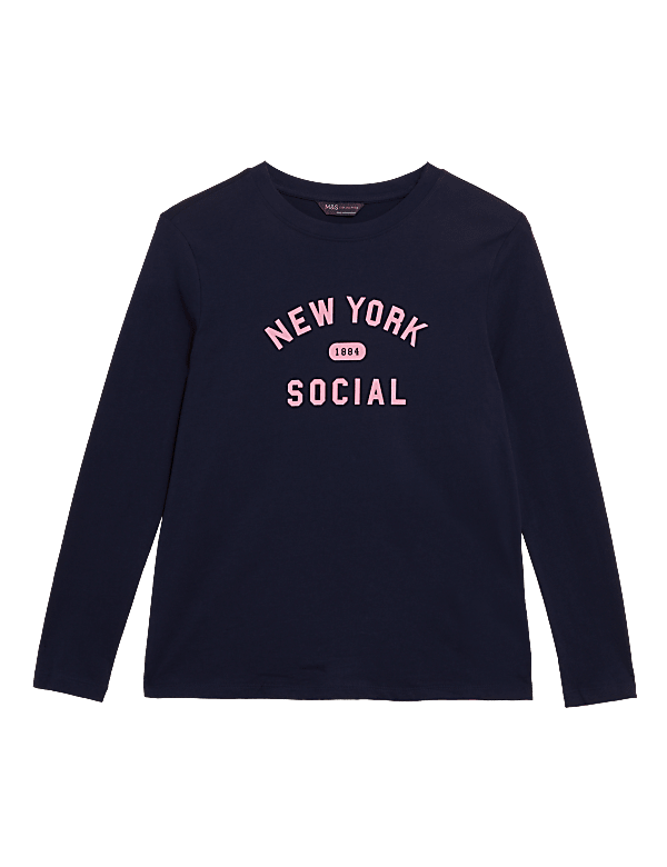 Pure Cotton Slogan Everyday Fit Top