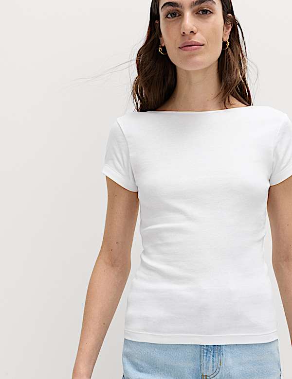 Pure Cotton Short Sleeve Ballet Back T-Shirt