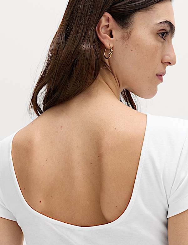 Pure Cotton Short Sleeve Ballet Back T-Shirt