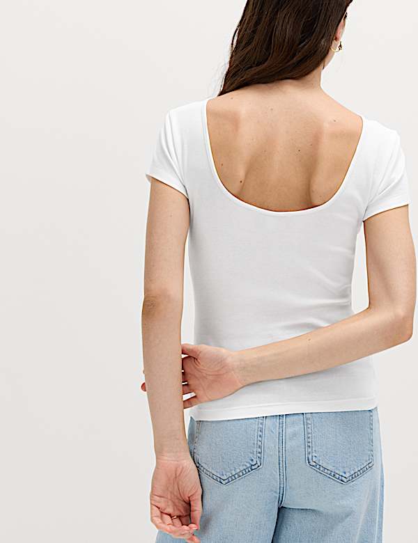 Pure Cotton Short Sleeve Ballet Back T-Shirt