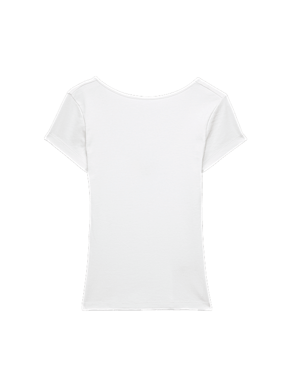 Pure Cotton Short Sleeve Ballet Back T-Shirt