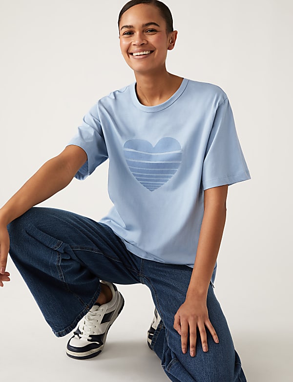 Pure Cotton Printed Oversized T-Shirt