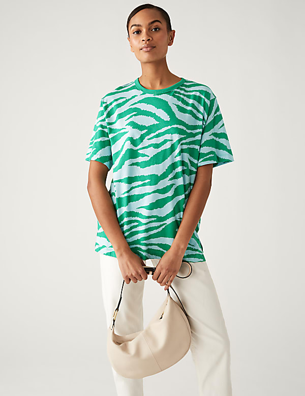 Pure Cotton Printed Oversized T-Shirt