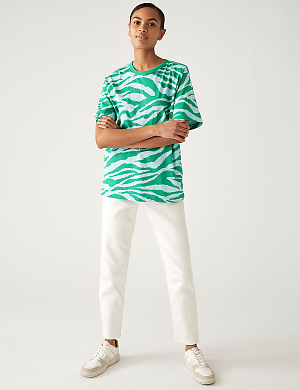 Pure Cotton Printed Oversized T-Shirt