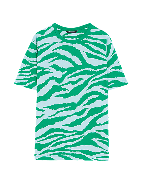 Pure Cotton Printed Oversized T-Shirt