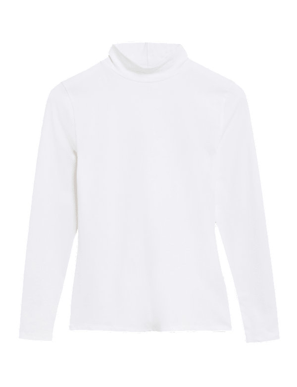 Cotton Rich Slim Fit Long Sleeve Top