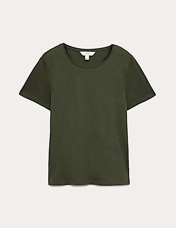 Pure Cotton Crew Neck T-Shirt - LU