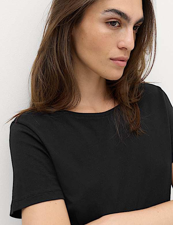 Pure Cotton Crew Neck T-Shirt