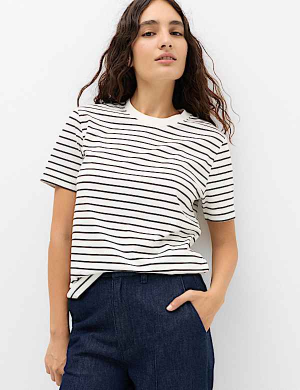 Pure Cotton Crew Neck T-Shirt