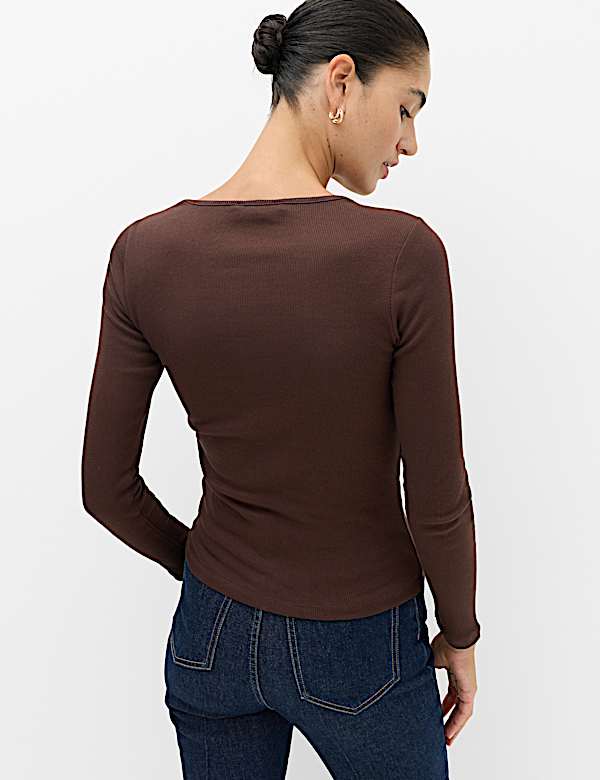 Cotton Rich Ribbed Regular Fit Top