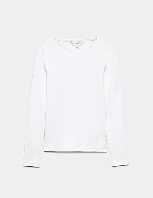 Cotton Rich Ribbed Regular Fit Top - SK