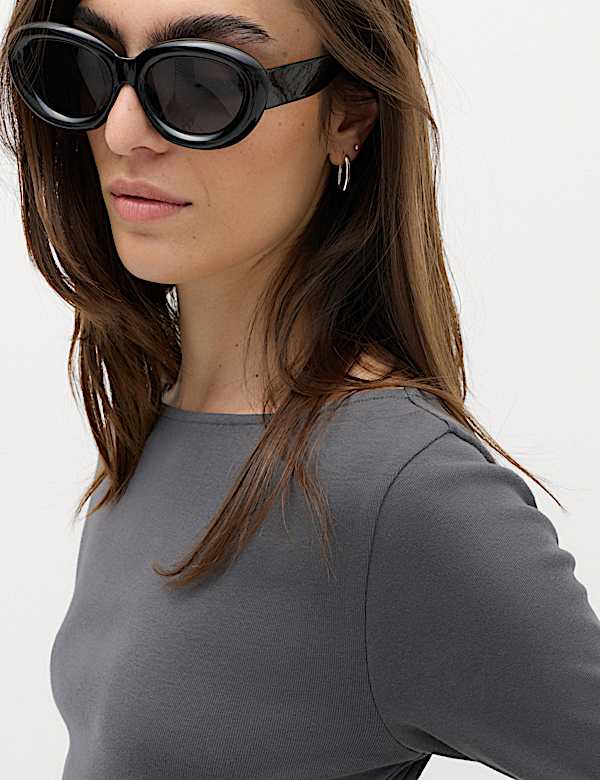 Cotton Rich Premium Slash Neck Top