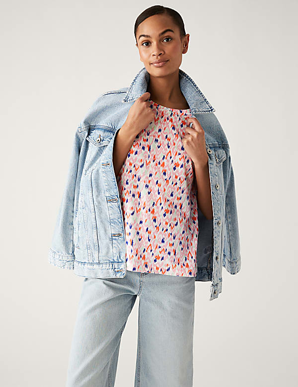 Printed Crew Neck Relaxed T-Shirt