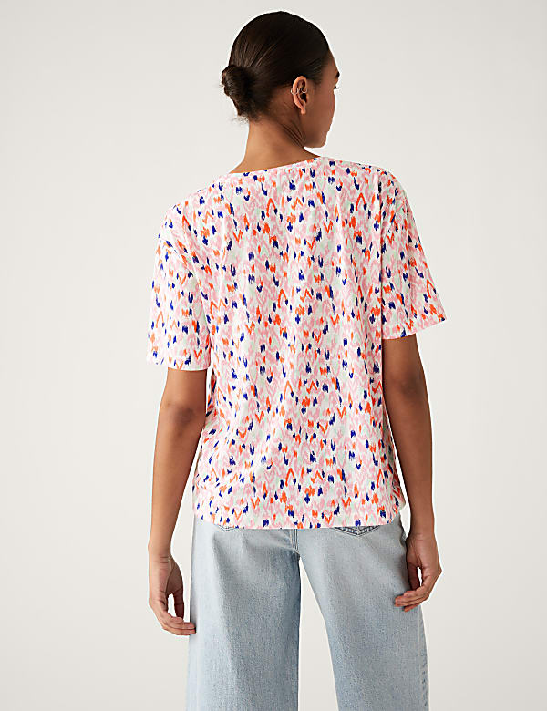 Printed Crew Neck Relaxed T-Shirt