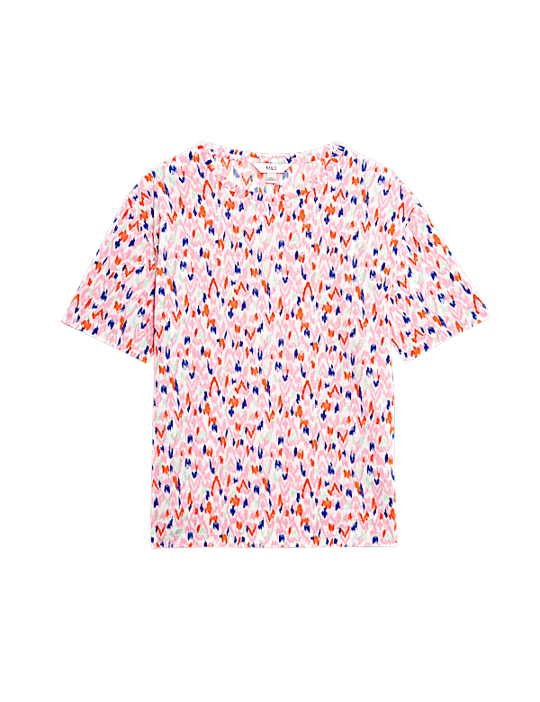 Printed Crew Neck Relaxed T-Shirt
