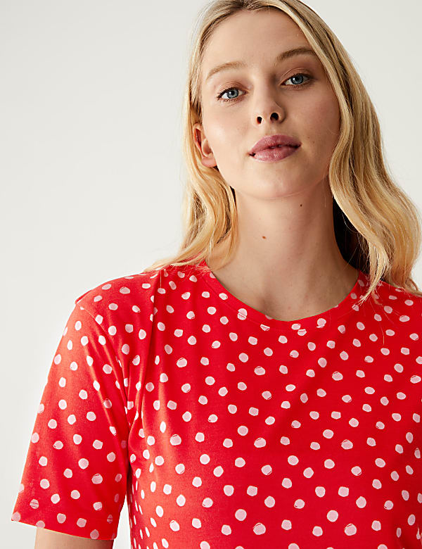 Printed Crew Neck Relaxed T-Shirt