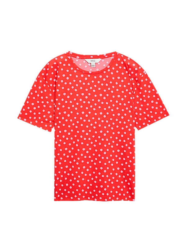 Printed Crew Neck Relaxed T-Shirt