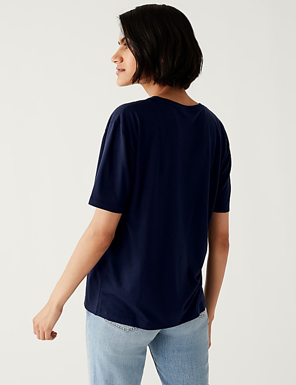Printed Crew Neck Relaxed T-Shirt