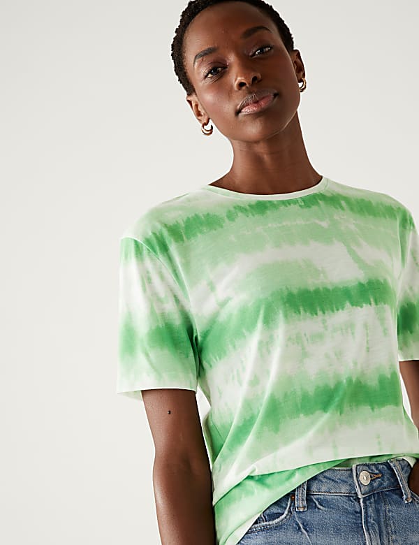 Printed Crew Neck Relaxed T-Shirt