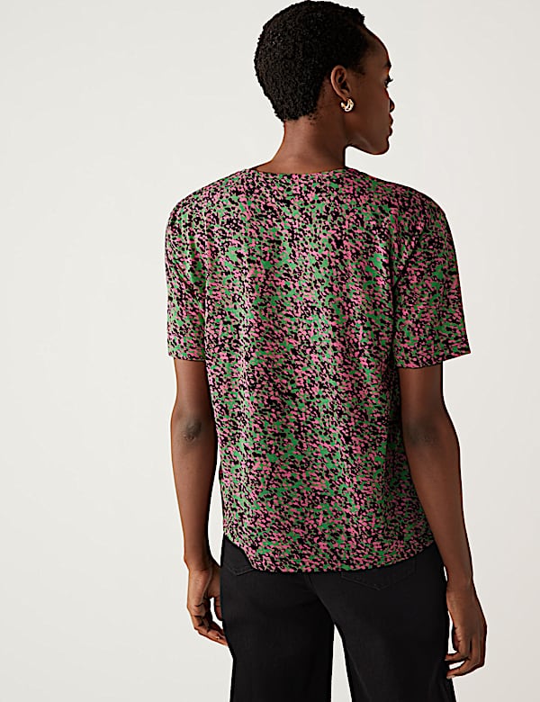 Printed Crew Neck Relaxed T-Shirt