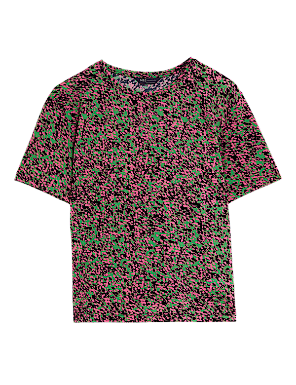 Printed Crew Neck Relaxed T-Shirt
