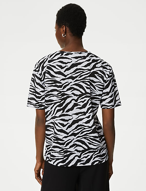 Printed Crew Neck Relaxed T-Shirt - CZ
