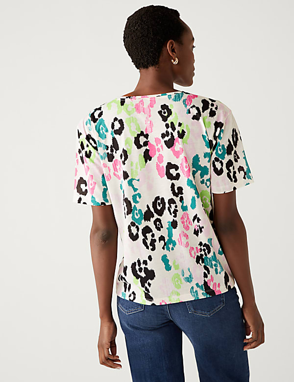 Printed Crew Neck Relaxed T-Shirt