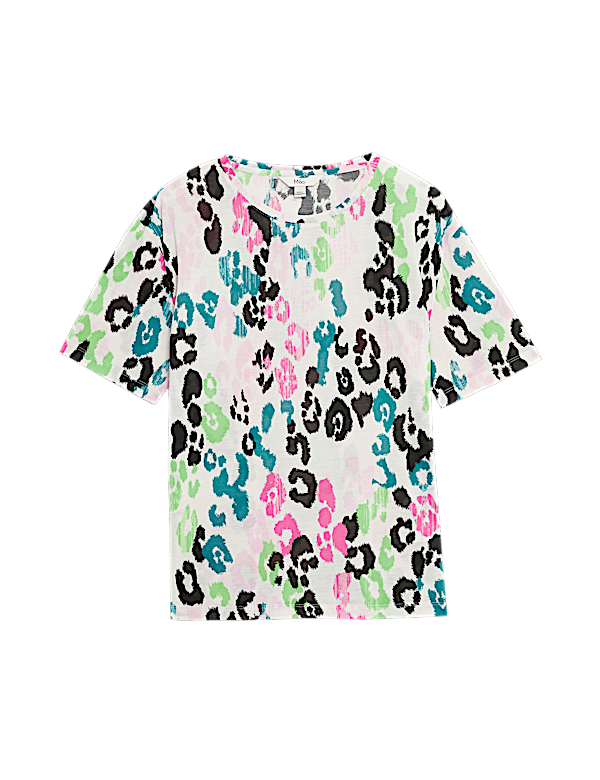 Printed Crew Neck Relaxed T-Shirt