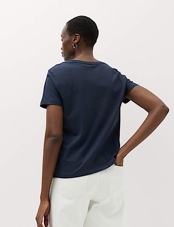 Pure Cotton V-Neck T-Shirt