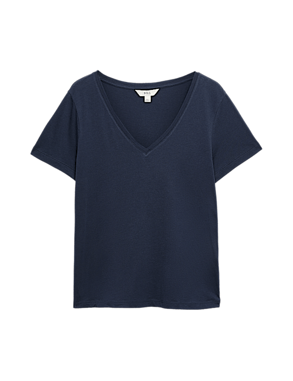 Pure Cotton V-Neck T-Shirt